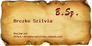 Brczko Szilvia névjegykártya